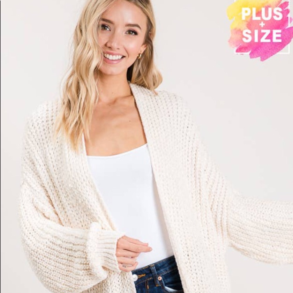 Cream Cardigan Sweater